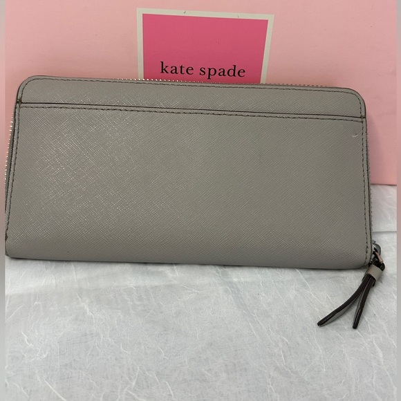 Kate Spade Cameron Continental Zip Around Light Gray Walket - Picture 3 of 7